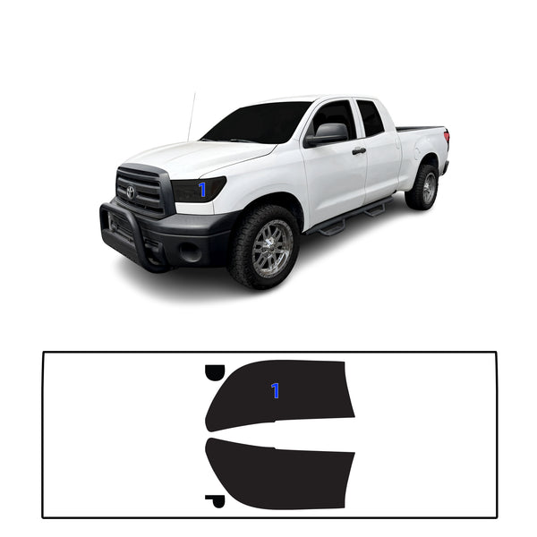 Fits Toyota Tundra 2007-2013 Full Headlight Taillight Precut Smoked PPF Tint Kit Film Overlay  - Bogar Tech Designs