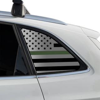 Fits Audi Q5 2009-2017 Quarter Window American Flag Vinyl Decal Stickers - Bogar Tech Designs