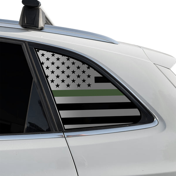Fits Audi Q5 2009-2017 Quarter Window American Flag Vinyl Decal Stickers - Bogar Tech Designs