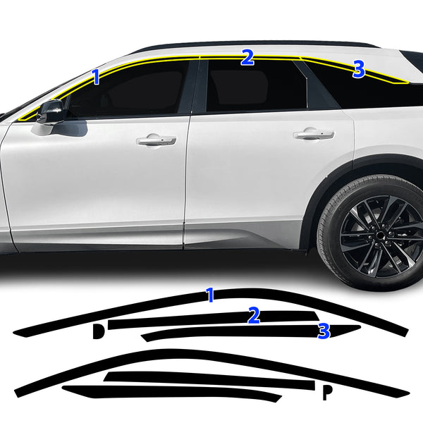 Fits Acura ZDX 2024-2026 Vinyl Chrome Delete Grille Blackout Decal Stickers Overlay Film - Bogar Tech Designs