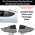Fits Hyundai Genesis Coupe 2010-2016 Quarter Window American Flag Vinyl Decal Stickers - Bogar Tech Designs