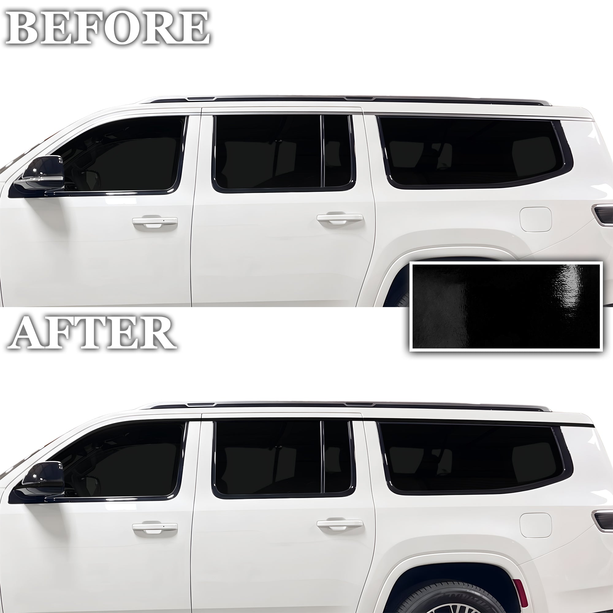 Fits Jeep Grand Wagoneer L 2026-2027 Vinyl Chrome Delete Grille Blackout Decal Stickers Overlay Film - Bogar Tech Designs