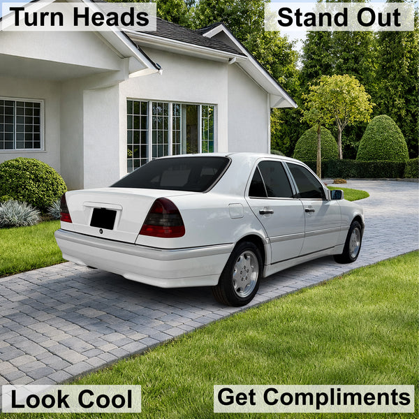Fits Mercedes-Benz C280 1994-2000 Full Headlight Taillight Precut Smoked PPF Tint Kit Film Overlay  - Bogar Tech Designs