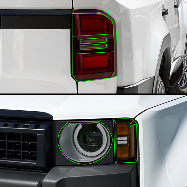 Fits Toyota Land Cruiser 2024-2026 Full Headlight Taillight Precut Smoked PPF Tint Kit Film Overlay  - Bogar Tech Designs