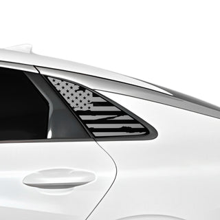 Fits Kia K5 2021-2026 Quarter Window American Flag Vinyl Decal Stickers - Bogar Tech Designs
