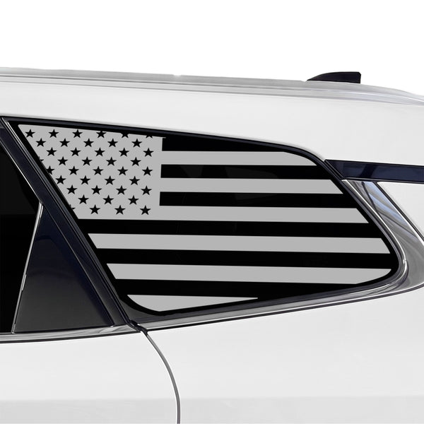 Fits Toyota Crown Signia 2025-2027 Quarter Window American Flag Vinyl Decal Stickers