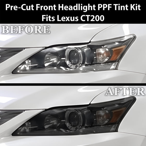 Fits Lexus CT200 2011-2018 Full Headlight Taillight Precut Smoked PPF Tint Kit Film Overlay  - Bogar Tech Designs