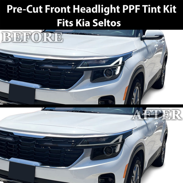 Fits Kia Seltos 2024-2025 Full Headlight Taillight Precut Smoked PPF Tint Kit Film Overlay  - Bogar Tech Designs