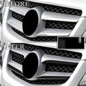 Fits Mercedes-Benz GLK 2013-2015 Vinyl Chrome Delete Grille Blackout Decal Stickers Overlay Film - Bogar Tech Designs