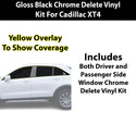 Fits Cadillac XT4 2019-2023 Vinyl Chrome Delete Grille Blackout Decal Stickers Overlay Film - Bogar Tech Designs