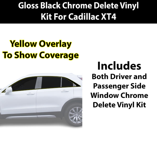 Fits Cadillac XT4 2019-2023 Vinyl Chrome Delete Grille Blackout Decal Stickers Overlay Film - Bogar Tech Designs