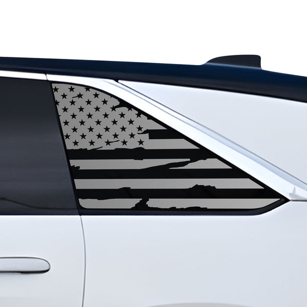 Fits Cadillac Escalade IQ 2025-2026 Quarter Window American Flag Vinyl Decal Stickers - Bogar Tech Designs