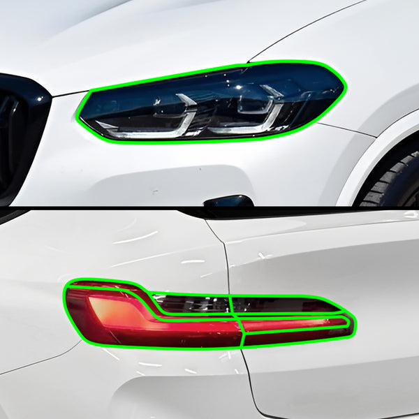 Fits BMW X4 2019-2025 Full Headlight Taillight Precut Smoked PPF Tint Kit Film Overlay  - Bogar Tech Designs