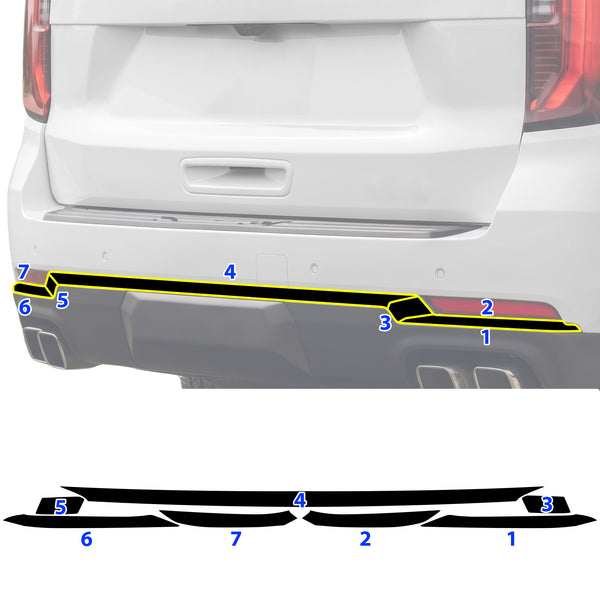 Fits GMC Yukon XL 2025-2026 Vinyl Chrome Delete Grille Blackout Decal Stickers Overlay Film - Bogar Tech Designs