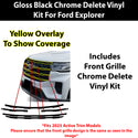 Fits Ford Explorer 2025-2026 Vinyl Chrome Delete Grille Blackout Decal Stickers Overlay Film - Bogar Tech Designs