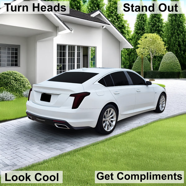Fits Cadillac CT5 2020-2024 Full Headlight Taillight Precut Smoked PPF Tint Kit Film Overlay  - Bogar Tech Designs