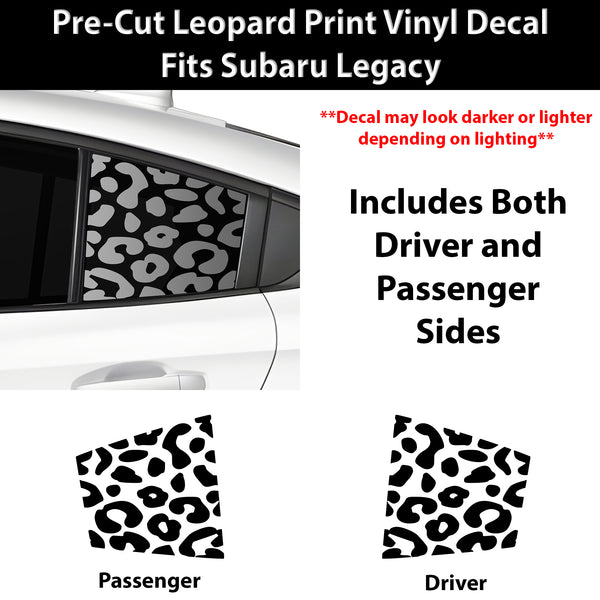 Fits Subaru Legacy 2020-2025 Animal Leopard Cheetah Cow Window Vinyl Decal Stickers - Bogar Tech Designs