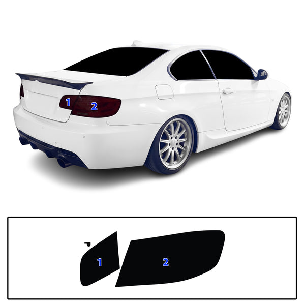 Fits BMW 3 Series 2011-2013 Full Headlight Taillight Precut Smoked PPF Tint Kit Film Overlay  - Bogar Tech Designs