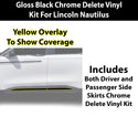 Fits Lincoln Nautilus 2024-2026 Vinyl Chrome Delete Grille Blackout Decal Stickers Overlay Film - Bogar Tech Designs