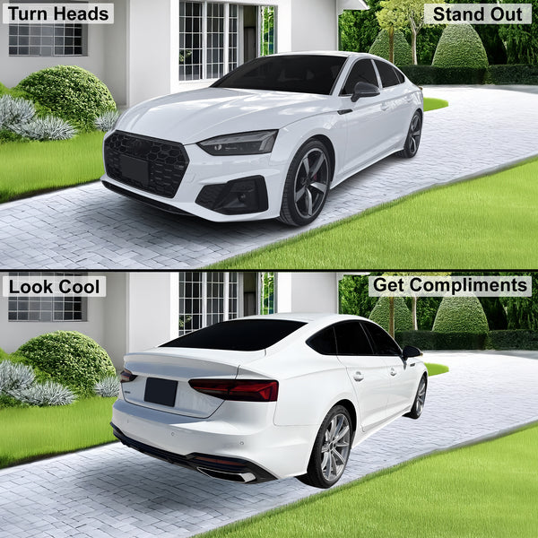 Fits Audi A5 Sportback 2018-2024 Full Headlight Taillight Precut Smoked PPF Tint Kit Film Overlay  - Bogar Tech Designs