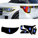 Fits Ford Explorer 2025-2026 Full Headlight Taillight Precut Smoked PPF Tint Kit Film Overlay  - Bogar Tech Designs