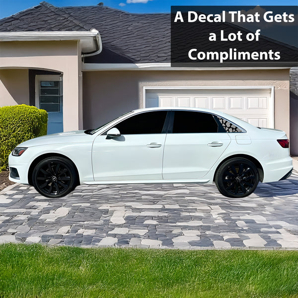 Fits Audi A4 2020-2025 Animal Leopard Cheetah Cow Window Vinyl Decal Stickers - Bogar Tech Designs