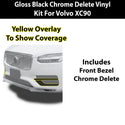 Fits Volvo XC90 2020-2025 Vinyl Chrome Delete Grille Blackout Decal Stickers Overlay Film - Bogar Tech Designs