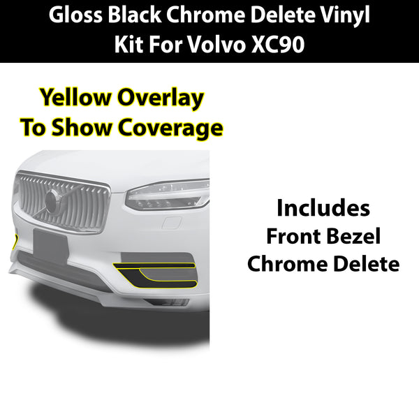 Fits Volvo XC90 2020-2025 Vinyl Chrome Delete Grille Blackout Decal Stickers Overlay Film - Bogar Tech Designs
