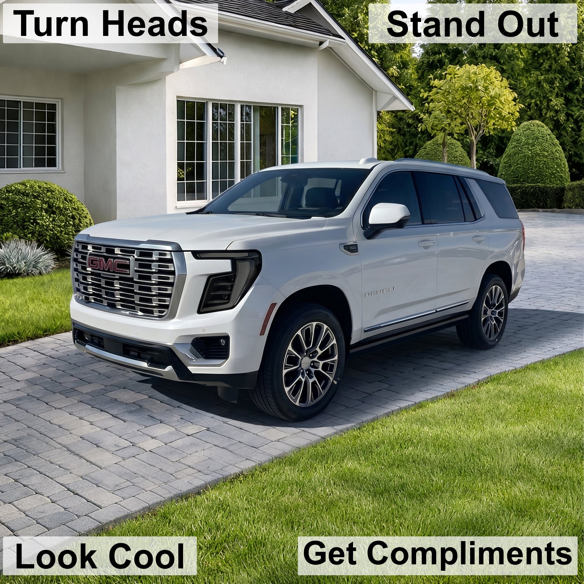 Fits GMC Yukon 2025-2027 Full Headlight Taillight Precut Smoked PPF Tint Kit Film Overlay  - Bogar Tech Designs