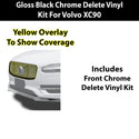 Fits Volvo XC90 2020-2025 Vinyl Chrome Delete Grille Blackout Decal Stickers Overlay Film - Bogar Tech Designs