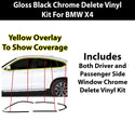 Fits BMW X4 2019-2025 Vinyl Chrome Delete Grille Blackout Decal Stickers Overlay Film - Bogar Tech Designs
