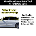 Fits BMW 3 Series 2019-2022 Vinyl Chrome Delete Grille Blackout Decal Stickers Overlay Film - Bogar Tech Designs