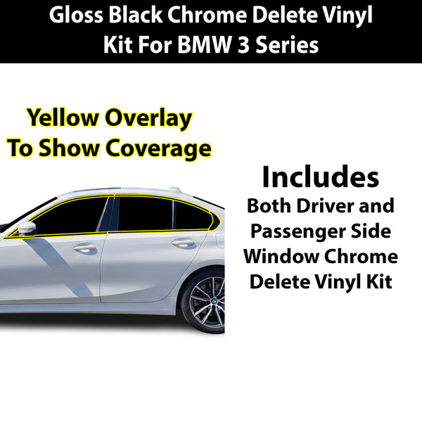 Fits BMW 3 Series 2019-2022 Vinyl Chrome Delete Grille Blackout Decal Stickers Overlay Film - Bogar Tech Designs