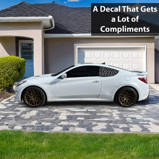 Fits Hyundai Genesis Coupe 2010-2016 Animal Leopard Cheetah Cow Window Vinyl Decal Stickers - Bogar Tech Designs