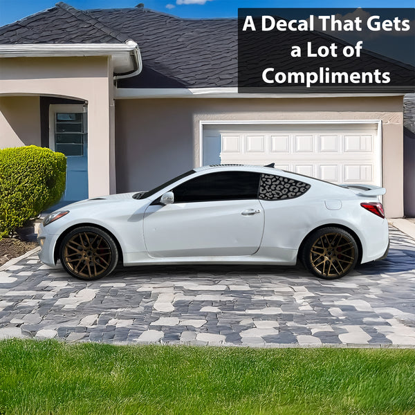 Fits Hyundai Genesis Coupe 2010-2016 Animal Leopard Cheetah Cow Window Vinyl Decal Stickers - Bogar Tech Designs