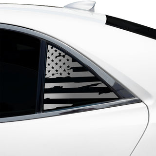 Fits Chevrolet Malibu 2013-2015 Quarter Window American Flag Vinyl Decal Stickers - Bogar Tech Designs
