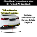 Fits Audi A5 Sportback 2018-2024 Vinyl Chrome Delete Grille Blackout Decal Stickers Overlay Film - Bogar Tech Designs