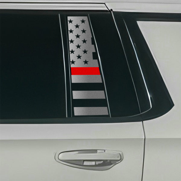 Fits GMC Yukon XL 2025-2026 Quarter Window American Flag Vinyl Decal Stickers - Bogar Tech Designs