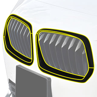Fits BMW X2 2018-2023 Vinyl Chrome Delete Grille Blackout Decal Stickers Overlay Film - Bogar Tech Designs