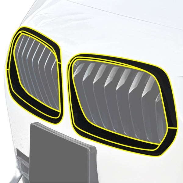 Fits BMW X2 2018-2023 Vinyl Chrome Delete Grille Blackout Decal Stickers Overlay Film - Bogar Tech Designs
