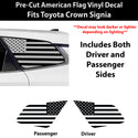 Fits Toyota Crown Signia 2025-2027 Quarter Window American Flag Vinyl Decal Stickers - Bogar Tech Designs