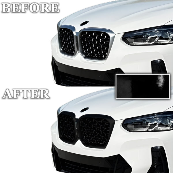 Fits BMW X4 2019-2025 Vinyl Chrome Delete Grille Blackout Decal Stickers Overlay Film - Bogar Tech Designs