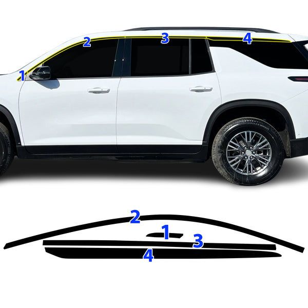 Fits Chevrolet Traverse 2024-2026 Vinyl Chrome Delete Grille Blackout Decal Stickers Overlay Film - Bogar Tech Designs