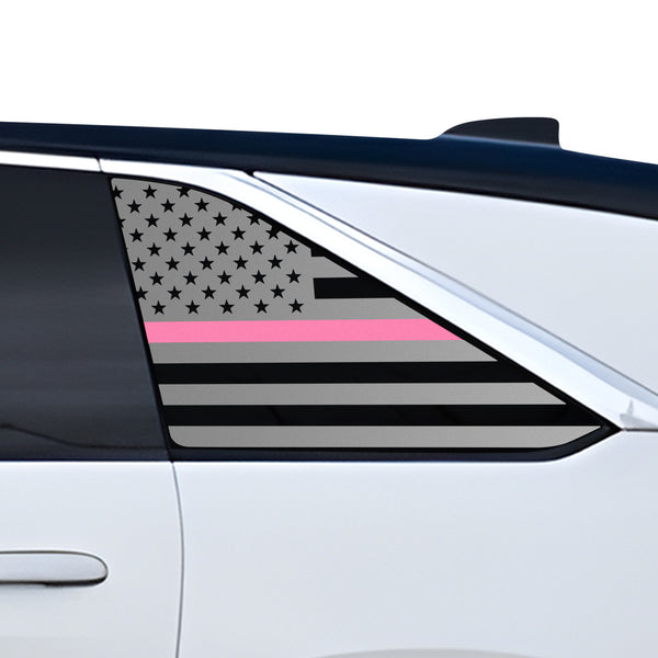 Fits Cadillac Escalade IQ 2025-2026 Quarter Window American Flag Vinyl Decal Stickers - Bogar Tech Designs