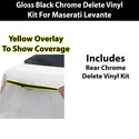Fits Maserati Levante 2017-2020 Vinyl Chrome Delete Grille Blackout Decal Stickers Overlay Film - Bogar Tech Designs
