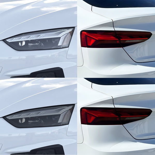 Fits Audi A5 Sportback 2018-2024 Full Headlight Taillight Precut Smoked PPF Tint Kit Film Overlay  - Bogar Tech Designs