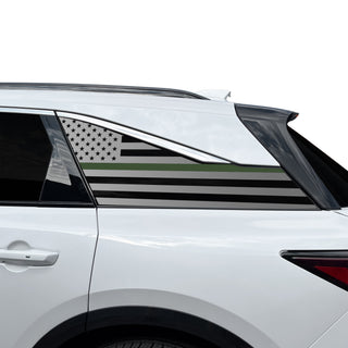 Fits Acura ZDX 2024-2026 Quarter Window American Flag Vinyl Decal Stickers - Bogar Tech Designs