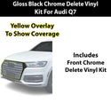 Fits Audi Q7 2017-2019 Vinyl Chrome Delete Grille Blackout Decal Stickers Overlay Film - Bogar Tech Designs