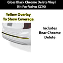 Fits Volvo XC90 2020-2025 Vinyl Chrome Delete Grille Blackout Decal Stickers Overlay Film - Bogar Tech Designs