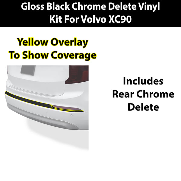 Fits Volvo XC90 2020-2025 Vinyl Chrome Delete Grille Blackout Decal Stickers Overlay Film - Bogar Tech Designs
